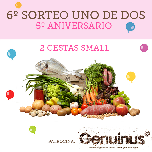 6º Sorteo 5º aniversario Uno de Dos: 2 cestas SMALL de productos Genuinus